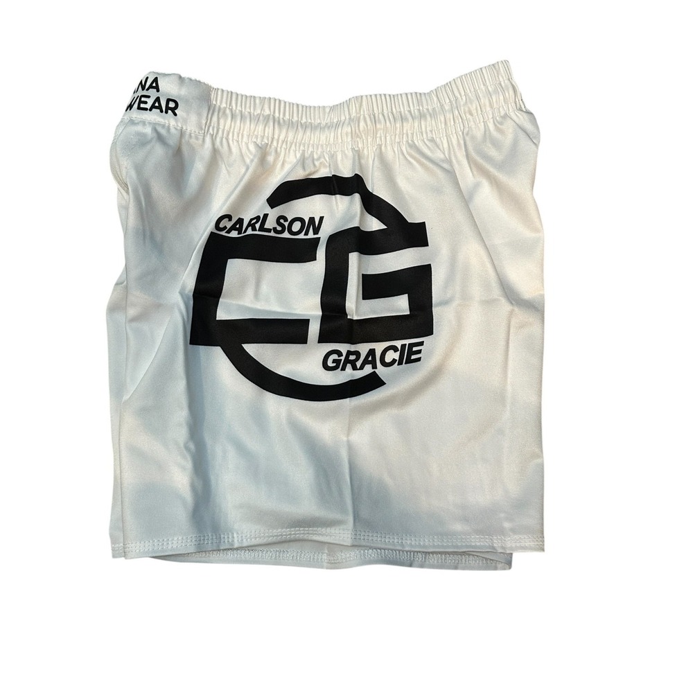 Carlson Gracie x Gitana Fightwear MMA BJJ No Gi Shorts Size Large White New - Picture 4 of 5